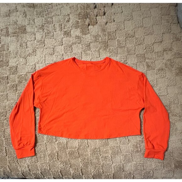 Like New Lululemon Abrasion-Resistant Training LS Top Shirt Autumn Orange 10 - Picture 2 of 8